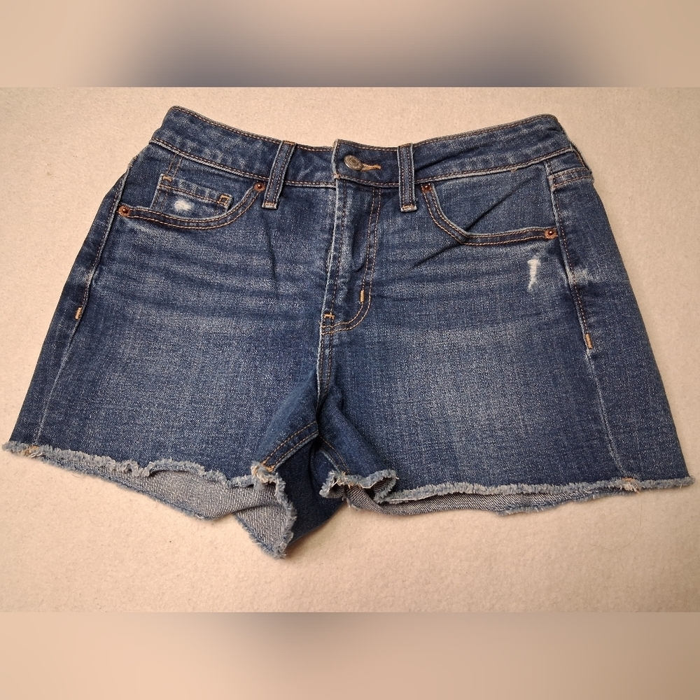 Old Navy Distressed Blue Cropped Jeans